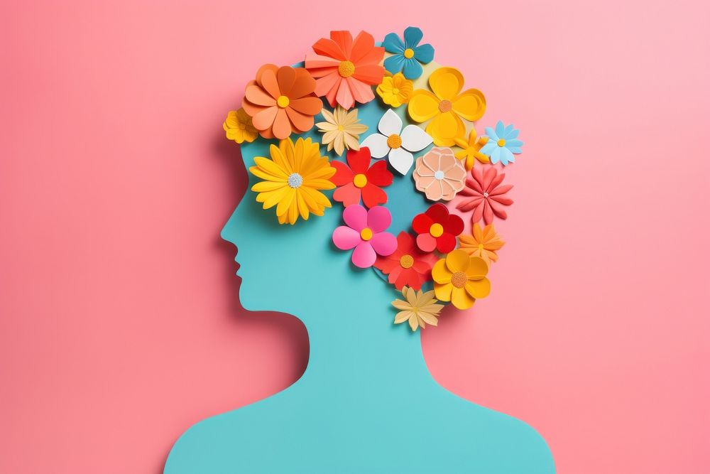 Flower plant paper head. AI generated Image by rawpixel.