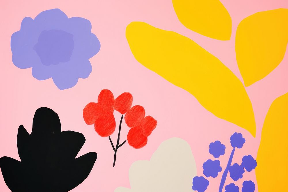 Colorful garden flowers backgrounds abstract painting.
