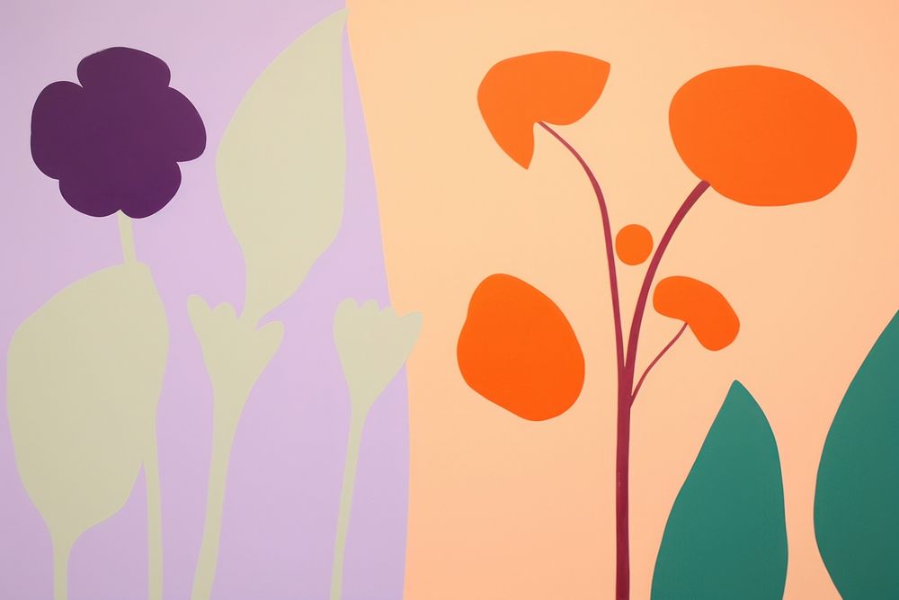 Colorful garden flowers backgrounds painting pattern.