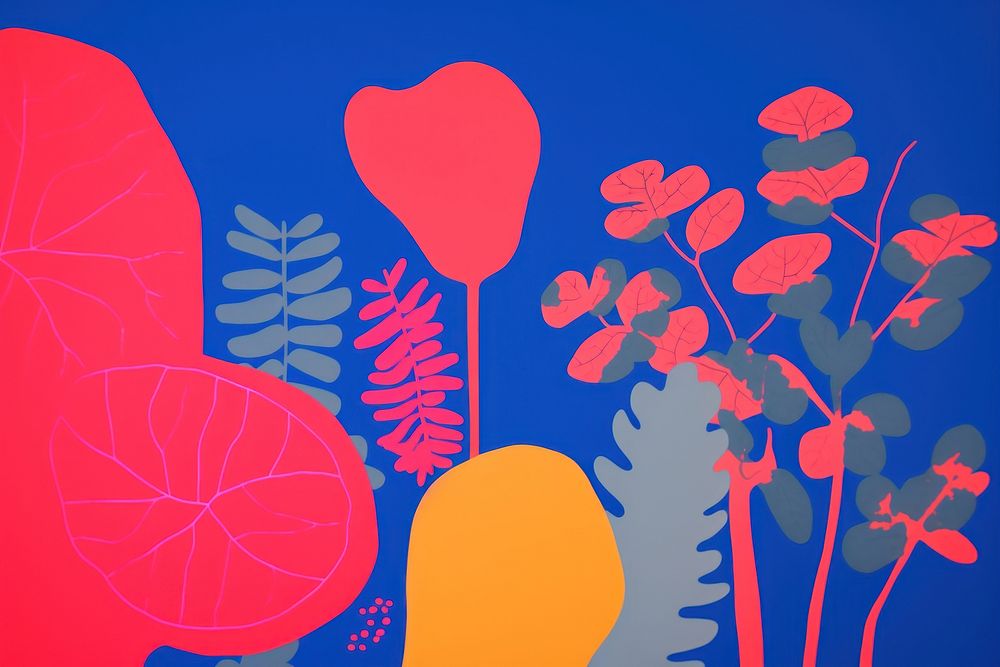 Simple colorful garden creativity graphics painting.