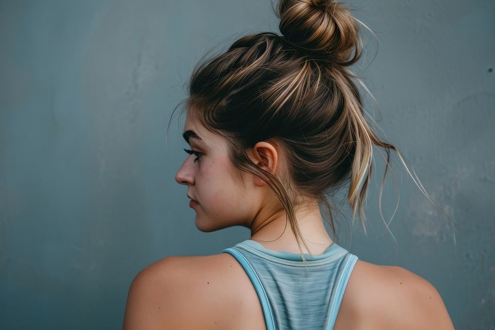 Fitness contemplation exercising hairstyle. AI generated Image by rawpixel.