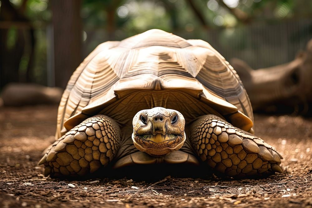 Cute tortoise reptile animal wildlife.
