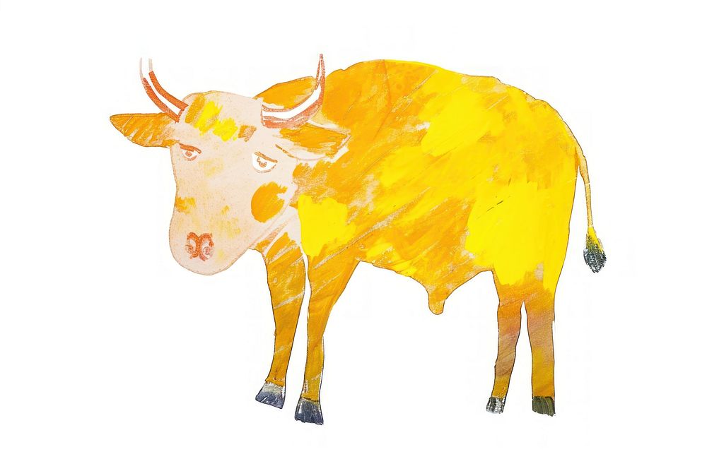 Livestock painting animal mammal. AI generated Image by rawpixel.