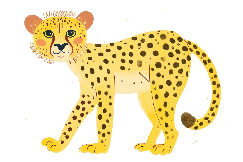 Cheetah animal mammal carnivora. AI generated Image by rawpixel.