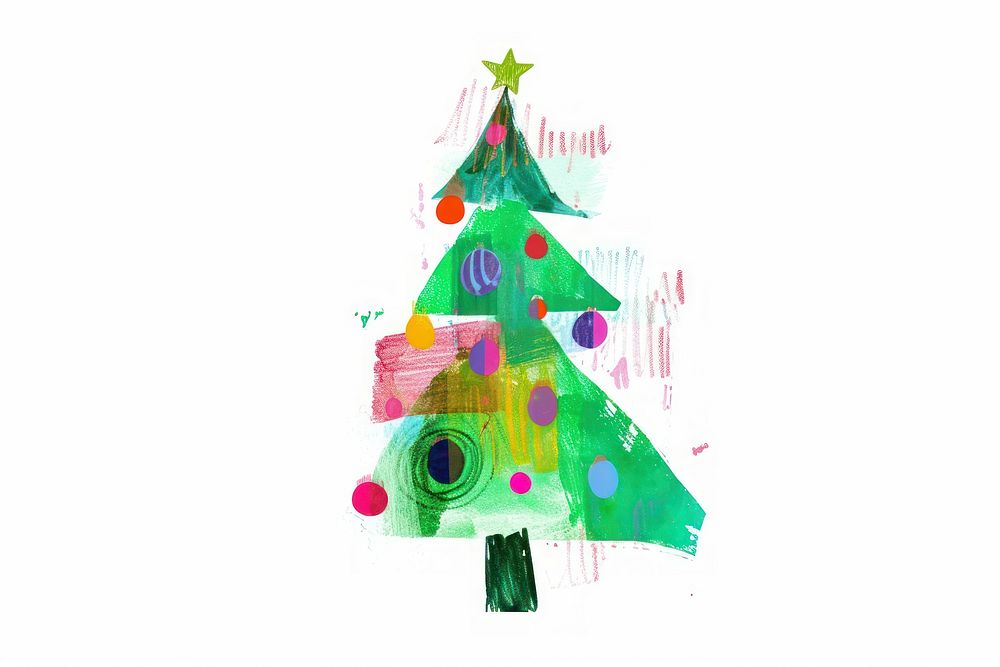 Chistmas tree christmas white background celebration. AI generated Image by rawpixel.