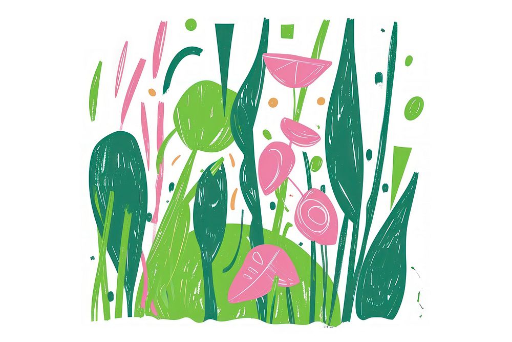 Garden flower plant art. AI generated Image by rawpixel.