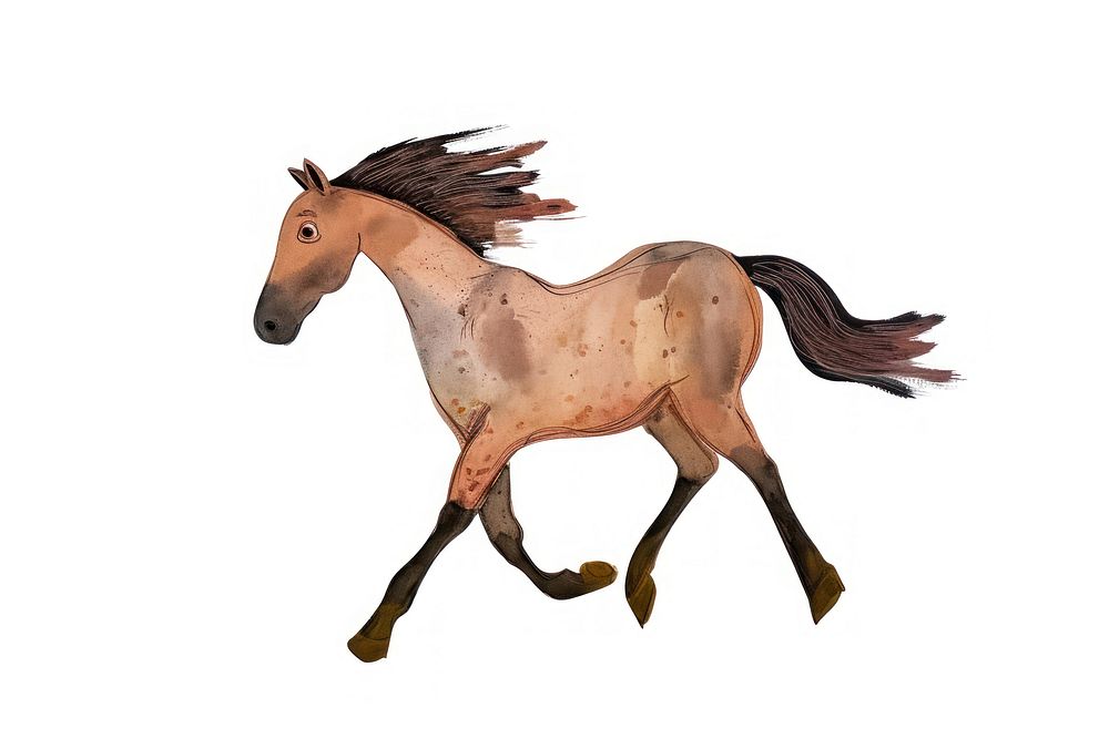 Horse animal mammal white background. AI generated Image by rawpixel.