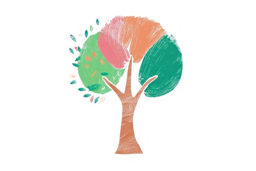 Parm tree painting drawing sketch. AI generated Image by rawpixel.