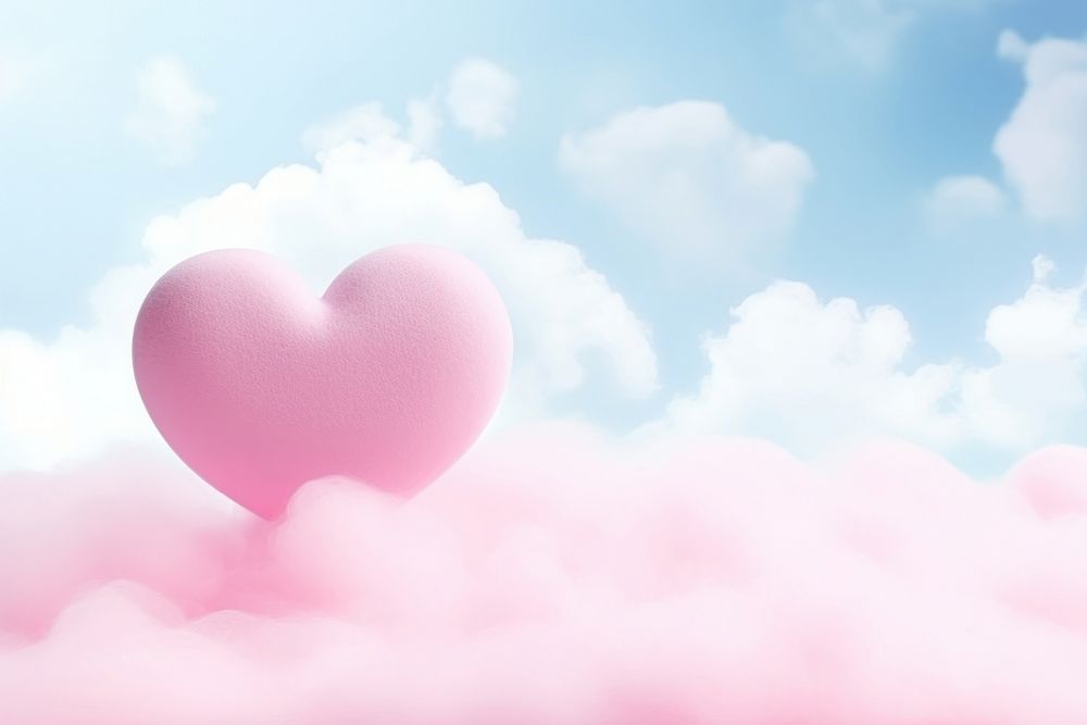 PNG Heart and cloud backgrounds balloon pink. AI generated Image by rawpixel.