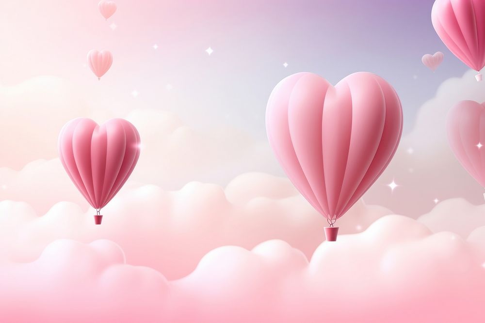 PNG Balloon backgrounds aircraft heart. AI generated Image by rawpixel.