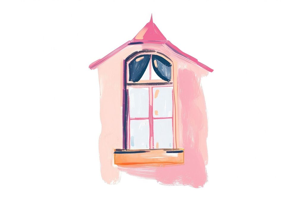 Window painting white background architecture. AI generated Image by rawpixel.