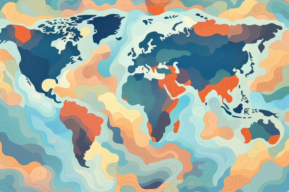 World map pattern painting backgrounds.