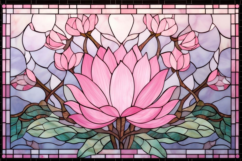 Lotus frame background art backgrounds glass.