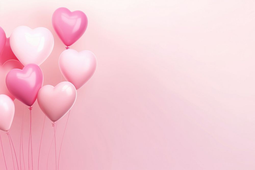 PNG Balloon hearts backgrounds pink celebration. AI generated Image by rawpixel.