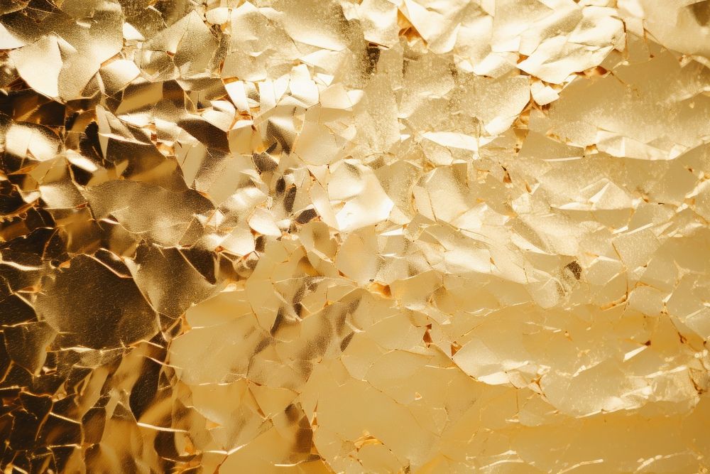 Crumped foil backgrounds gold chandelier. 