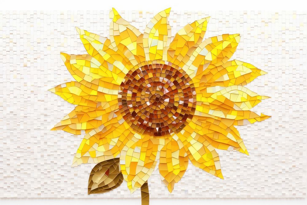 Sunflower art mosaic plant.