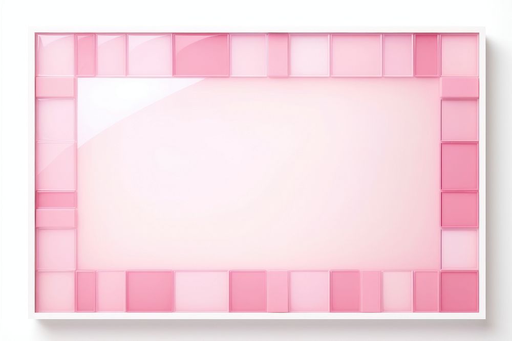 Rectangle backgrounds frame pink.