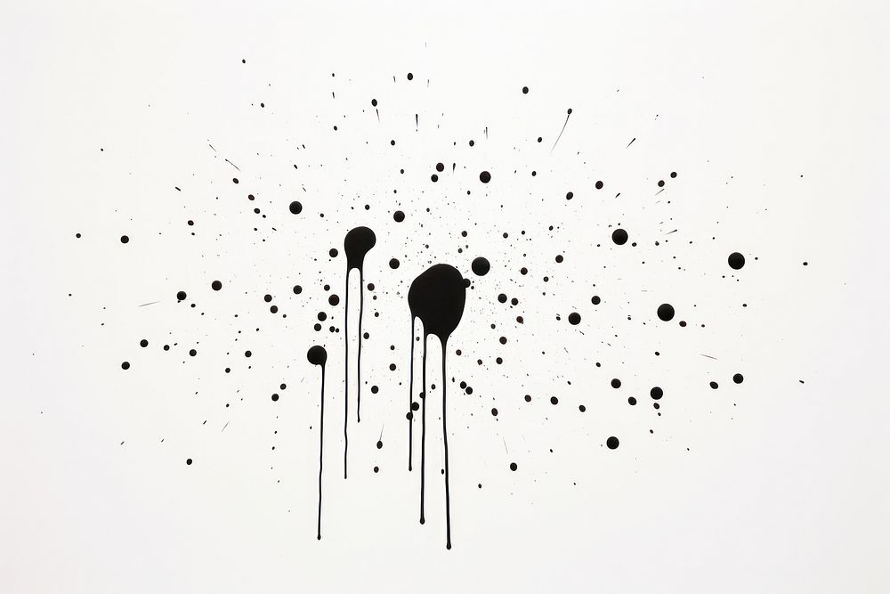 Dot black calligraphy splattered. AI generated Image by rawpixel.