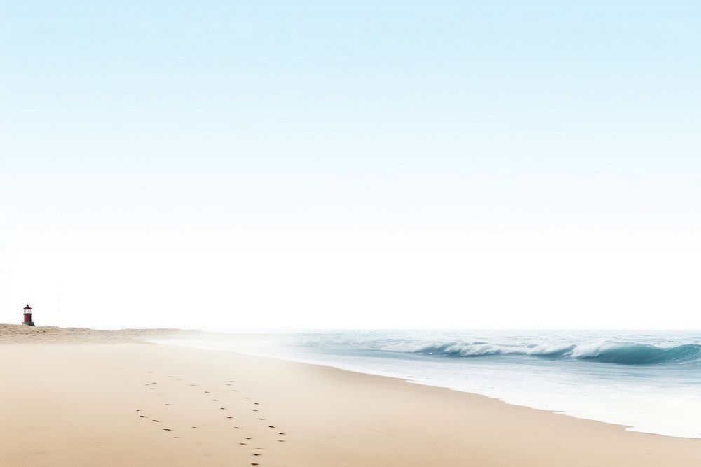 Beach footprint outdoors horizon.