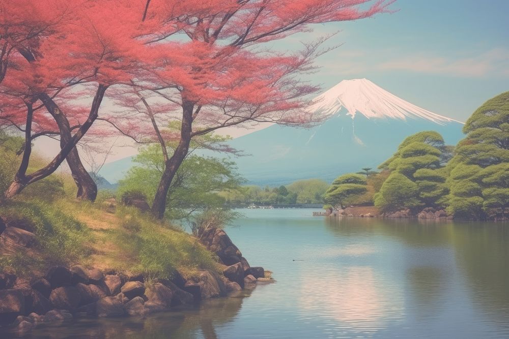  Japan landscape outdoors nature. AI generated Image by rawpixel.
