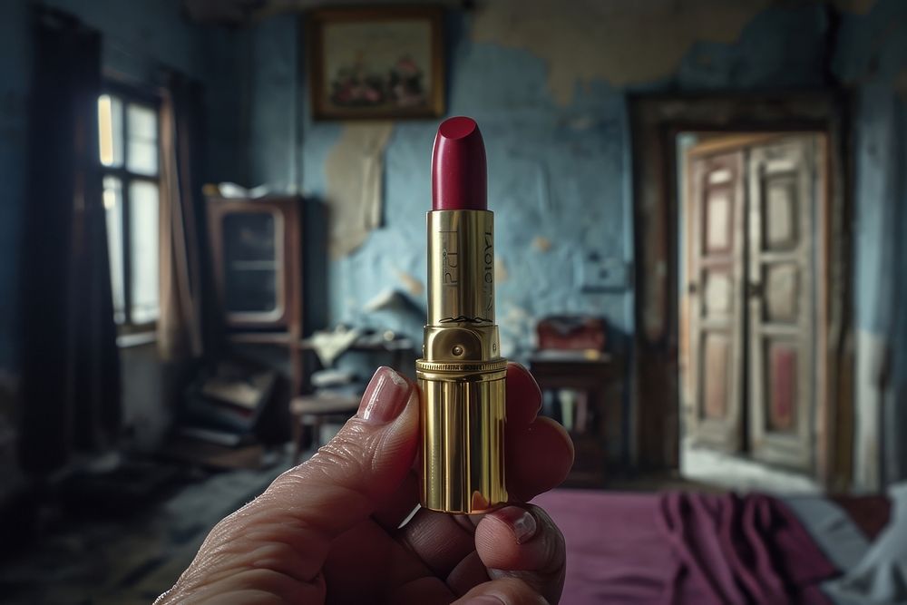 Lipstick holding ammunition cosmetics.