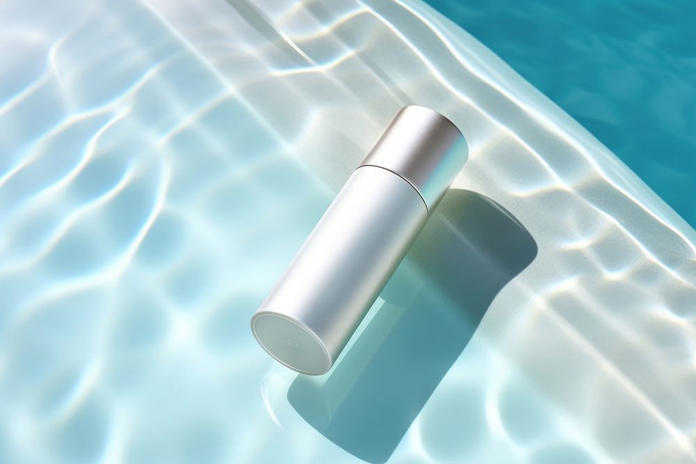 A cream bottle and skin care product cosmetics cylinder pool.