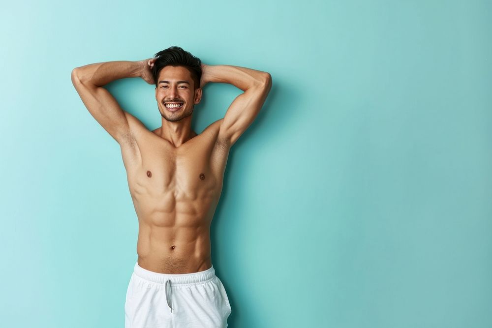 Fitness adult smile happy. AI generated Image by rawpixel.
