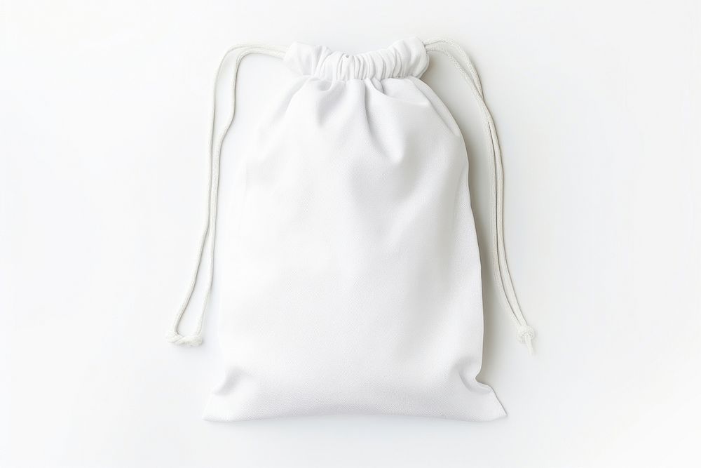 White drawstring bag white background simplicity backpack.