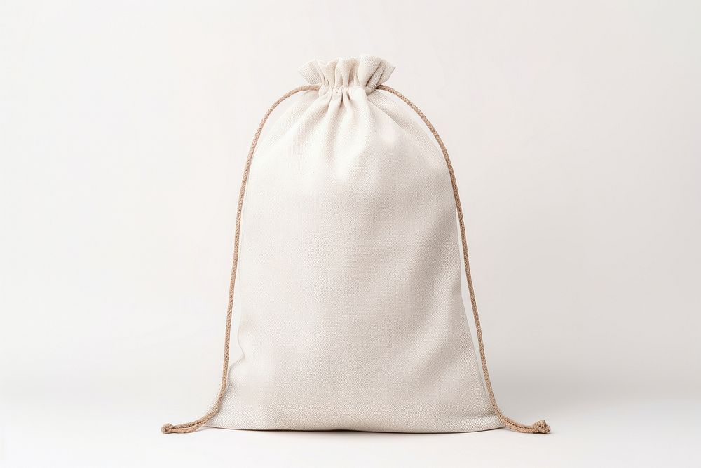 White sack bag handbag white background accessories.