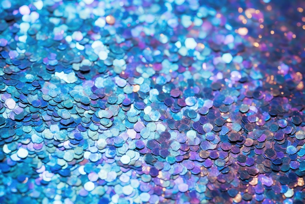  Blue Glitter glitter backgrounds defocused. AI generated Image by rawpixel.