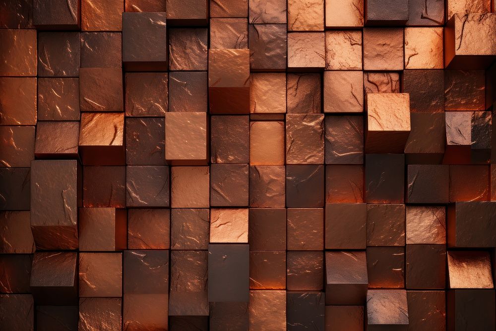  Copper texture architecture backgrounds brick. AI generated Image by rawpixel.