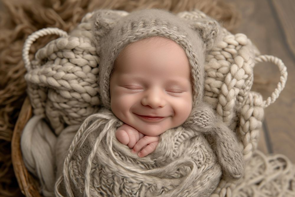 Happy baby sleeping photography portrait relaxation.