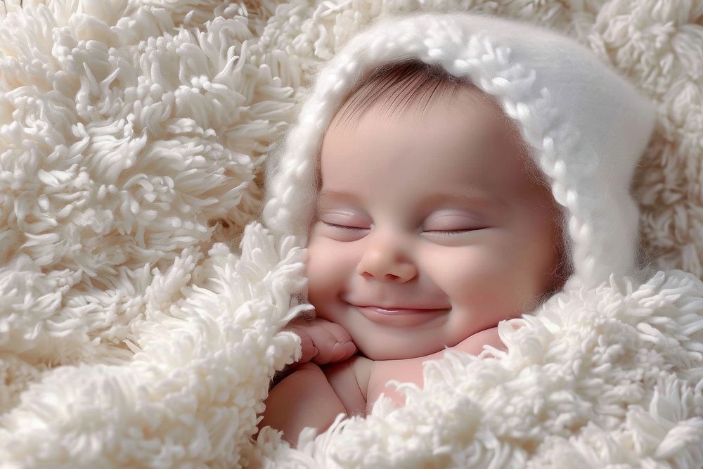 Happy baby sleeping photography portrait newborn.