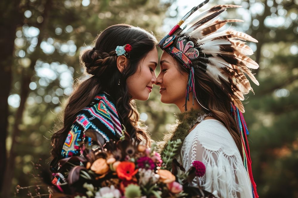 Wedding tribe togetherness affectionate.