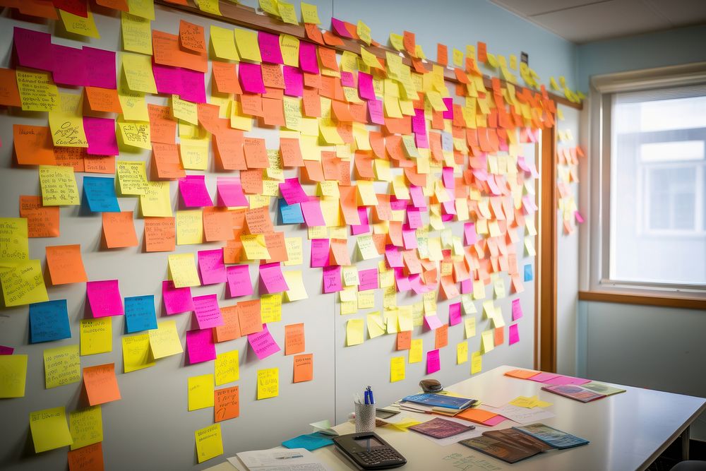Sticky notes advertisement architecture publication. AI generated Image by rawpixel.