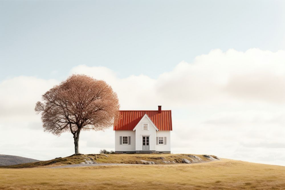 A house in the countryside architecture outdoors building. AI generated Image by rawpixel.