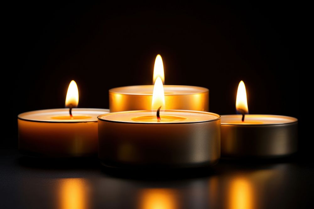Candles fire black background spirituality. AI generated Image by rawpixel.