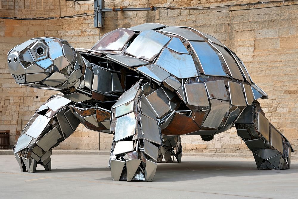 Metal tortoise sculpter animal architecture | Premium Photo - rawpixel