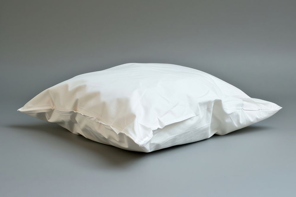 An empty white pillow simplicity crumpled origami.