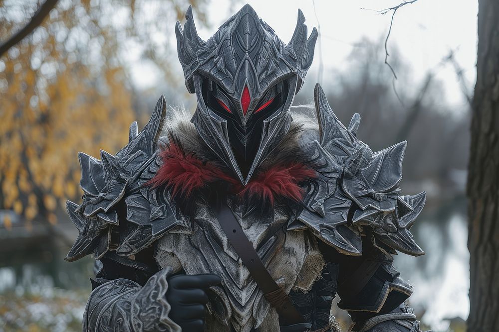 Fantasy warrior armor costume representation protection.