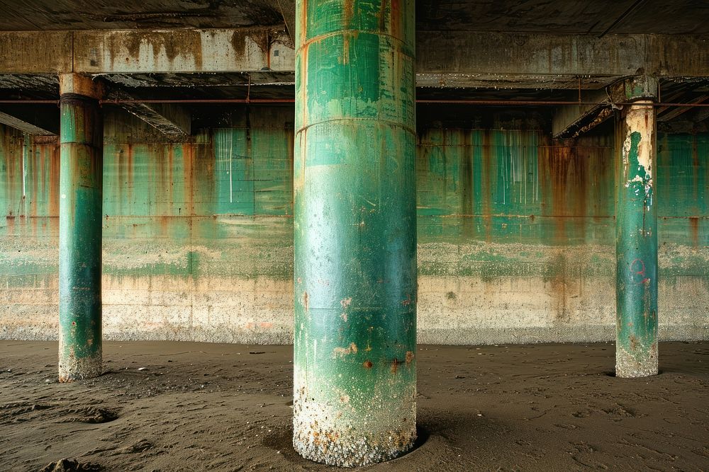 Pillar architecture column deterioration.