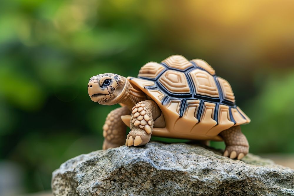 Plastic tortoise toy for kid reptile animal wildlife.
