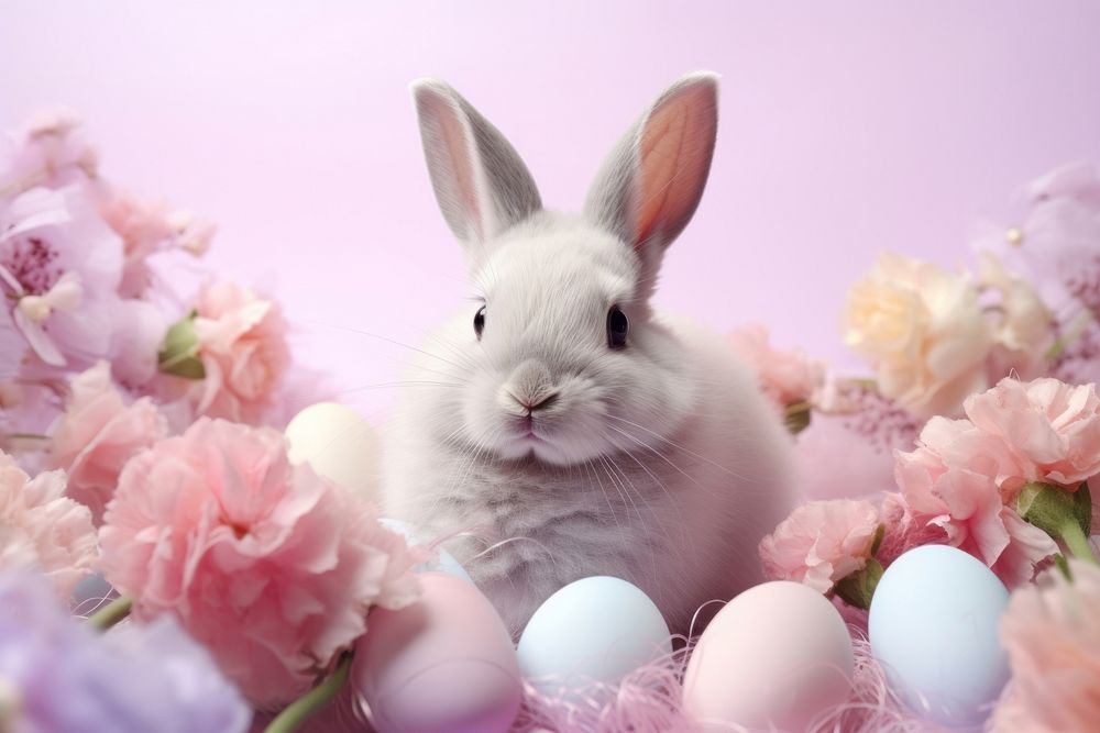 Bunny easter animal rodent mammal. AI generated Image by rawpixel.