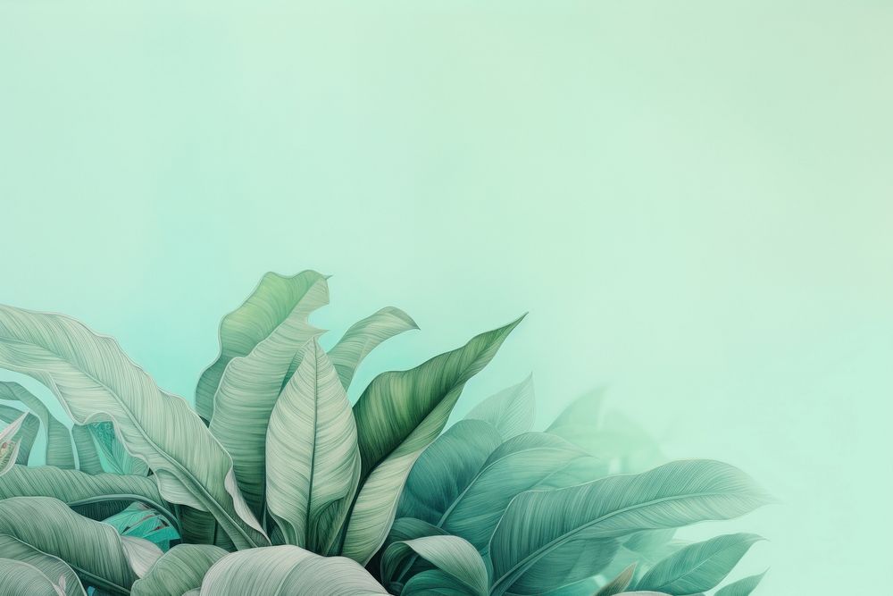 Leaves plant green backgrounds. AI generated Image by rawpixel.