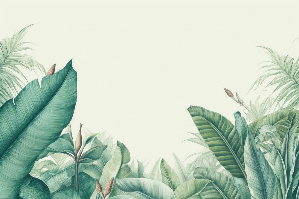Leaves plant green backgrounds. AI generated Image by rawpixel.
