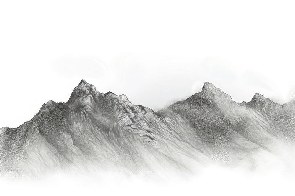  Hill and mountain outdoors drawing nature. AI generated Image by rawpixel.