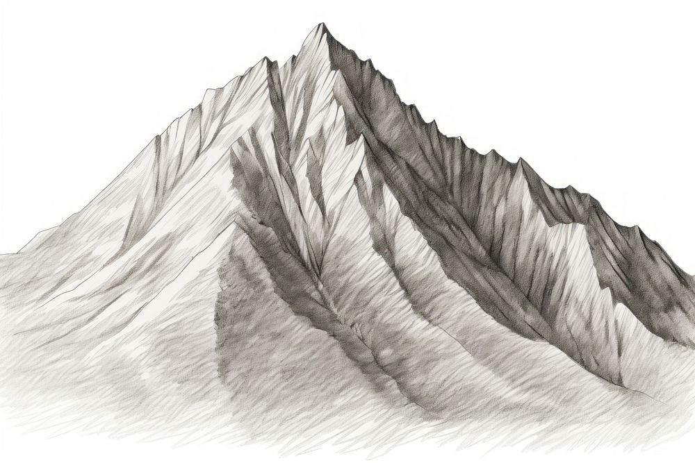 Hill and mountain drawing sketch outdoors. AI generated Image by rawpixel.