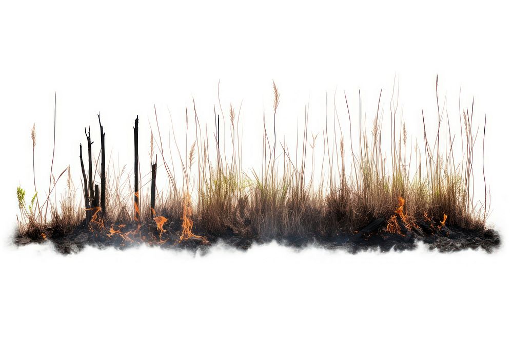 Grass burnt outdoors nature plant.