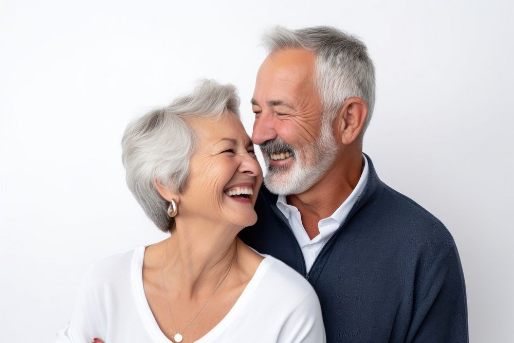 Couple laughing portrait adult. AI generated Image by rawpixel.