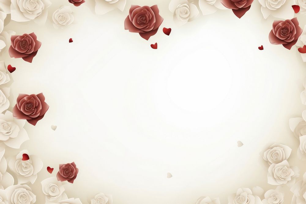 PNG Frame hearts and roses backgrounds pattern flower. AI generated Image by rawpixel.
